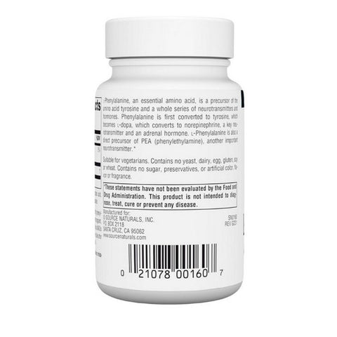 Source Naturals, L-Phenylalanine, 500 mg, 50 Tabs