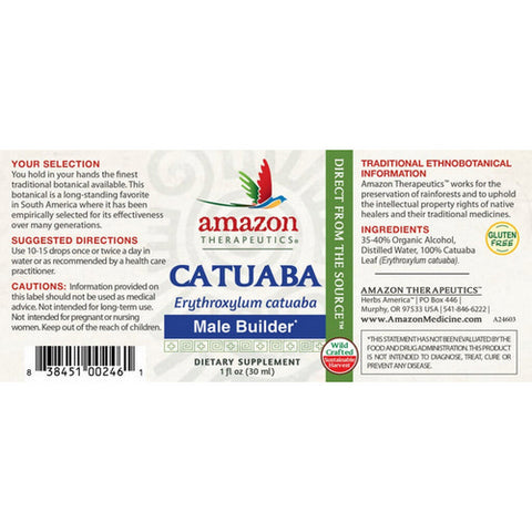 Amazon Therapeutic Laboratories, Catuaba, Certified Organic 1 Fl Oz