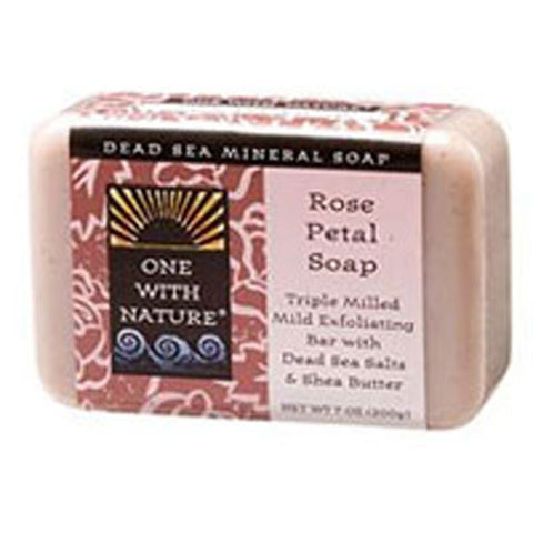One with Nature, Rose Petal Soap With Dead Sea Minerals Argan Oil And Shea Butter, 7 Oz