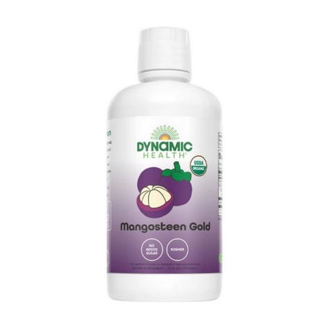 Dynamic Health Laboratories, Organic Mangosteen Gold, Gold 100% Pure, 32 Oz