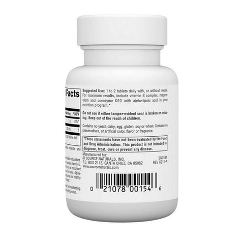Source Naturals, Alpha-Lipoic Acid, 100 MG, 60 Tabs