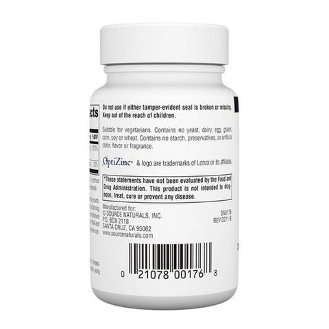 Source Naturals, OptiZinc, 30 Mg, 240 Tabs