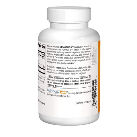 Source Naturals, Metabolic C, 500mg, 180 Tabs