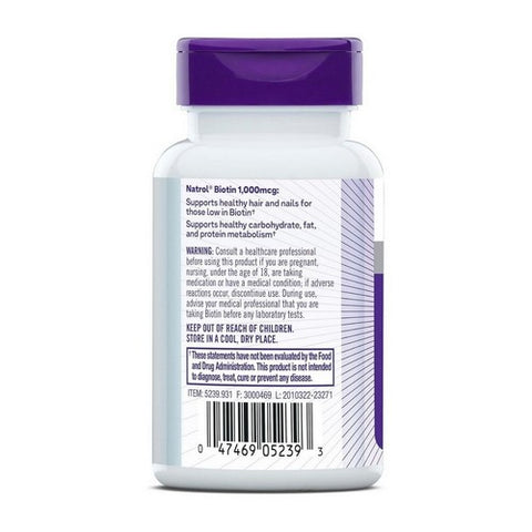 Natrol, Biotin, 1000 Mcg, 100 Tabs
