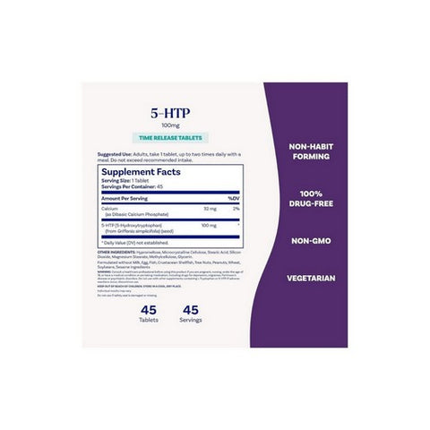 Natrol, 5-HTP Time Release, 100mg, 45 Tabs
