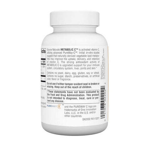 Source Naturals, Metabolic C, 500 Mg, 90 caps
