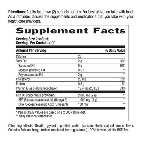 Country Life, Omega 3 Mood, 180 Softgels