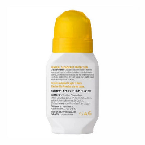Crystal, Mineral Deodorant Roll On, Chamomile & Green Tea 2.25 oz