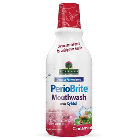 Nature's Answer, Periowash Alcohol-free Mouthwash Cinnamon, Cinamint 16 oz