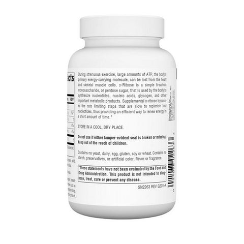 Source Naturals, D-Ribose, 1000 mg, 90 Tabs