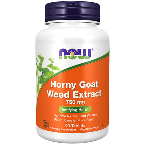 Now Foods, Horny Goat Weed Extract, 750 mg, 90 Tabs