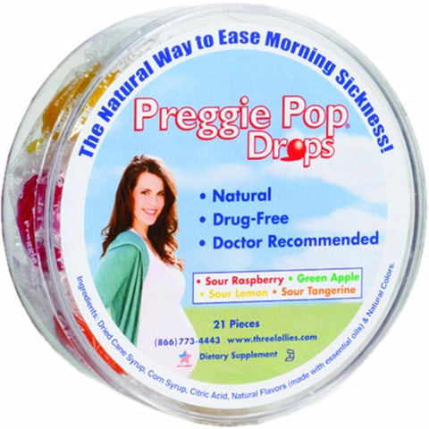 Three Lollies, Preggie Pop Drops Container, 21 CT