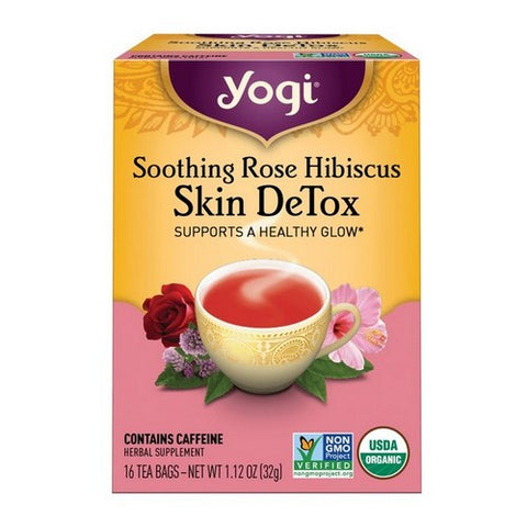 Yogi, Organic Soothing Rose Hibiscus Skin Detox, 16 Bags