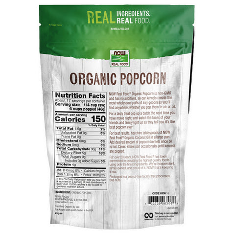 Now Foods, Popcorn Organic, 24 oz