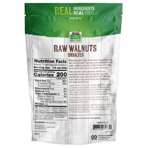 Now Foods, Walnuts Halves & Pieces Raw, 12 oz