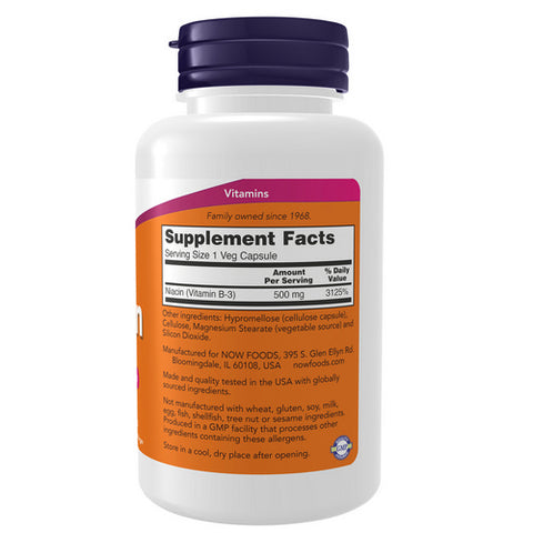 Now Foods, Niacin, 500Mg, 100 Caps