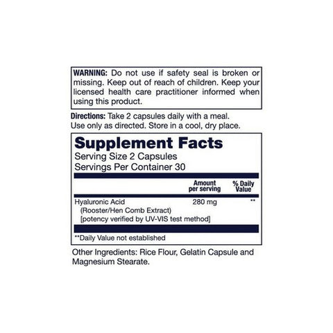 Life Time Nutritional Specialties, Hyaluronic Acid, 140 mg, 60 caps
