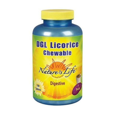 Nature's Life, DGL Licorice Chewable, 380 mg, Mocha 100 chews