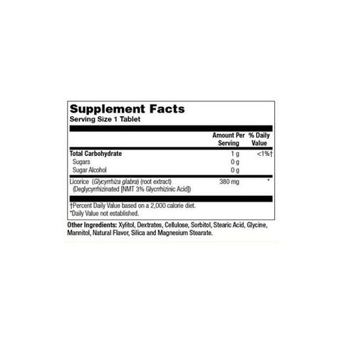 Nature's Life, DGL Licorice Chewable, 380 mg, Mocha 100 chews