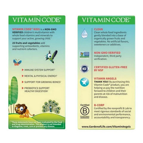 Garden of Life, Vitamin Code Kids Cherry Berry Chewables Bears, Kids, 30 Count