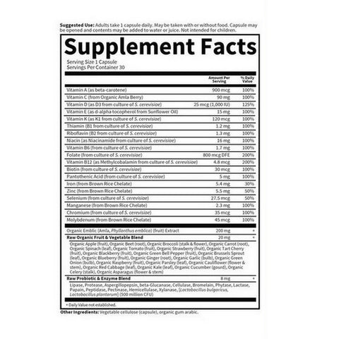 Garden of Life, Vitamin Code RAW One for Women, 30 caps