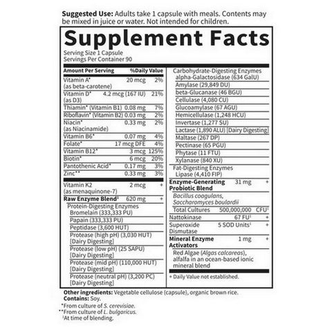 Garden of Life, RAW Enzymes Women, 50 & Wiser 90 caps