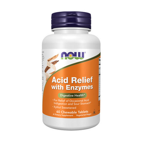Now Foods, Acid Relief with Enzymes, 60 chewables