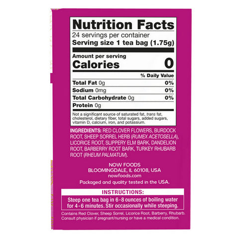 Now Foods, Ojibwa Herbal Cleansing Tea, 24 bags