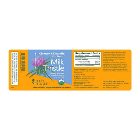Herb Pharm, Milk Thistle, 140 mg, 60 vcaps