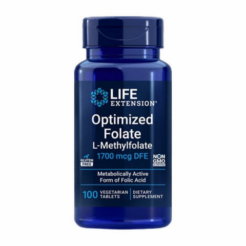 Life Extension, Optimized Folate, 1700 mcg DFE, 100 Tabs