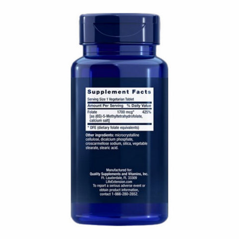 Life Extension, Optimized Folate, 1700 mcg DFE, 100 Tabs