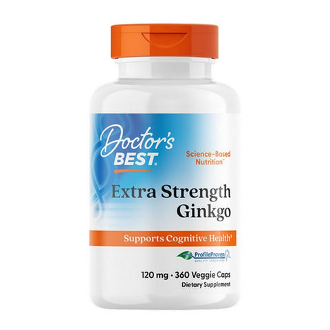 Doctors Best, Extra Strength Ginkgo, 120 Mg, 360 Veggi Caps