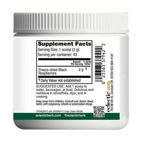 Eclectic Herb, Black Raspberry Powder, 3.2 Oz