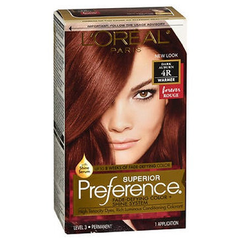 L'oreal Paris, Superior Preference Permanent Haircolor 4R Dark Auburn, 1 Each