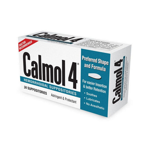 Calmol-4, Hemorrhoidal Suppositories, 24 each