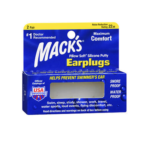 Mack's, Pillow Soft Silicone Putty Earplugs, 2 Pair