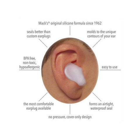 Mack's, Pillow Soft Silicone Putty Earplugs, 6 Pair