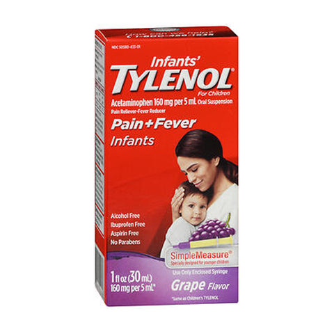 Tylenol, Infants Oral Suspension, Grape 1 Oz