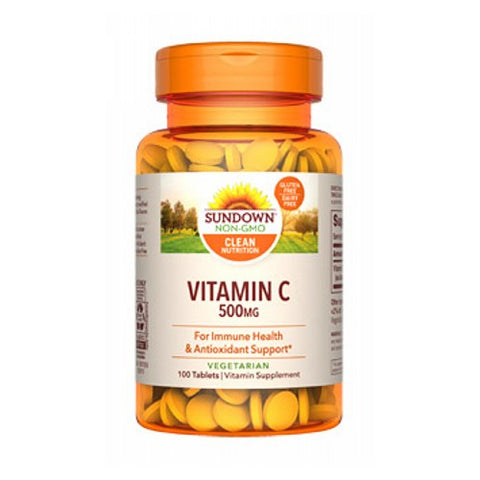 Sundown Naturals, Vitamin C With Ascorbic Acid, 500 mg, 100 tabs